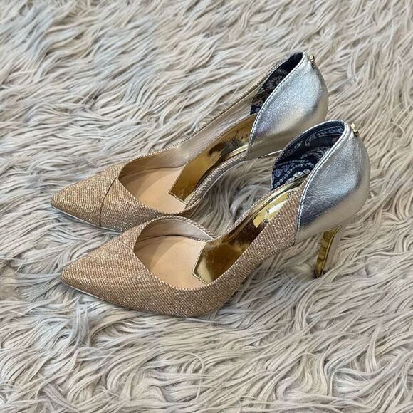 Ted Baker Metallic Gold and Silver Heels - Picture 4 of 10